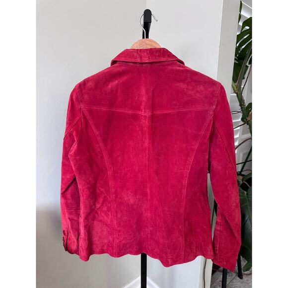 Vintage Womens 1990s Red Genuine leather Jacket - Picture 2 of 3